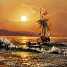 Схема вышивки «Море»