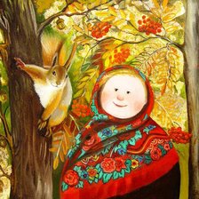 Схема вышивки «Рябиновая осень»