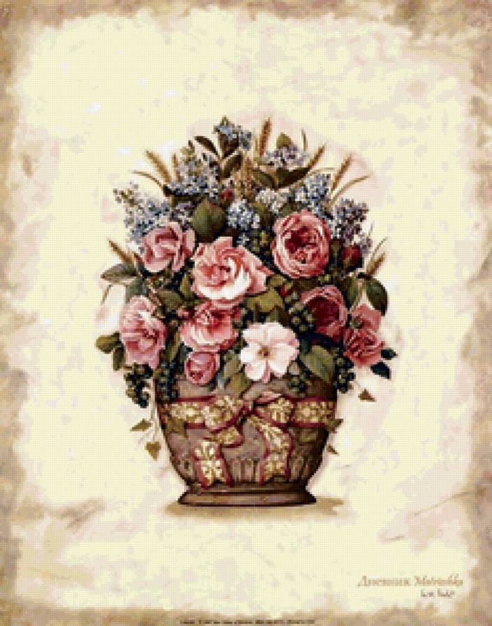 Цветочный винтаж - живопись, lisa audit - предпросмотр