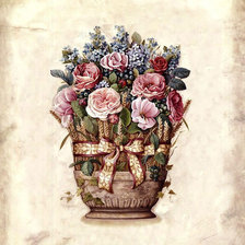 Схема вышивки «Цветочный винтаж»