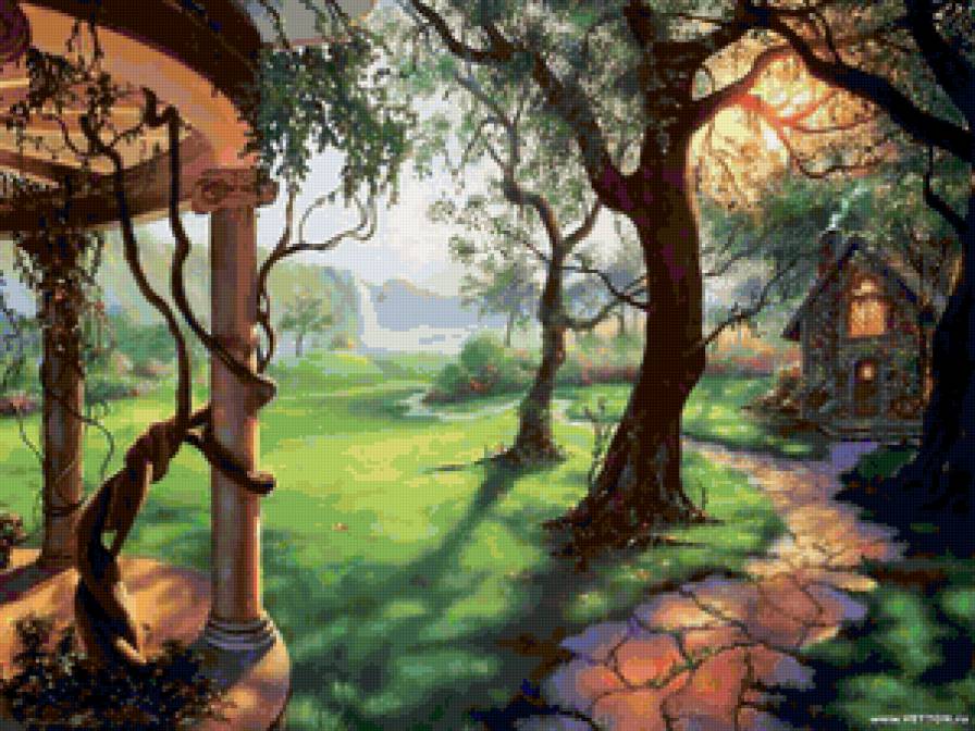 домик в лесу - домик, лес - предпросмотр