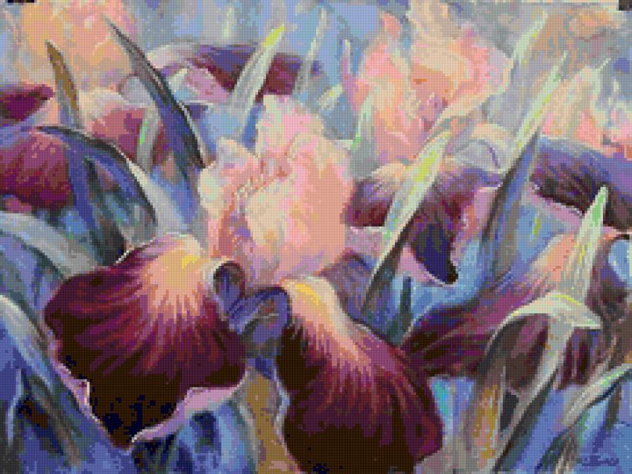 ирис - букет, цветы - предпросмотр