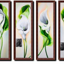 Схема вышивки «Триптих Белые Каллы»