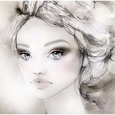 Схема вышивки «Девушка»