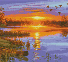 Схема вышивки «закат»