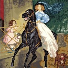 Схема вышивки «Всадница»