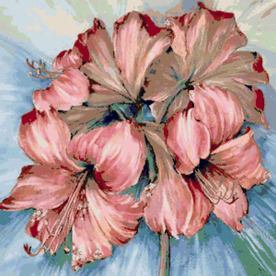 Подушка "Лилии" - цветы, лилии, подушка - предпросмотр