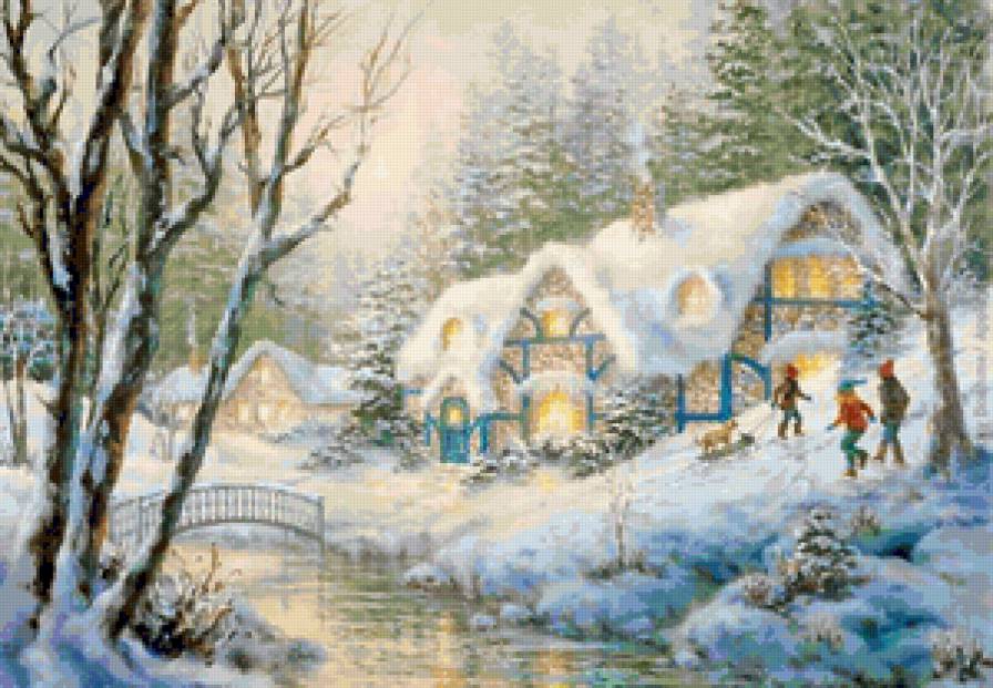 Счастливые дети)) - снег, зима, снежная картина, дети - предпросмотр