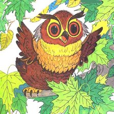Схема вышивки «Сова»