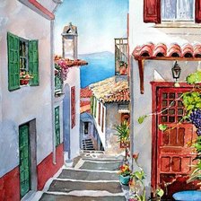 Схема вышивки «Улочка 3»