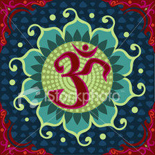 Схема вышивки «Ом на подушку»