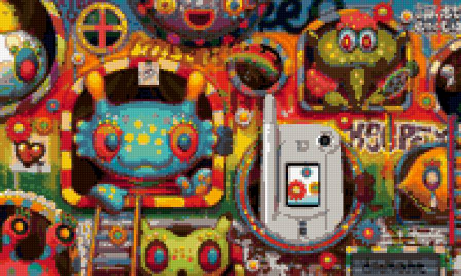 Психообраз. - полотно, транс, индийские, флюро, психо - предпросмотр