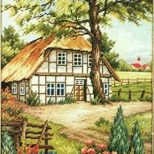 Схема вышивки «Домик»