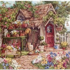 Схема вышивки «Домик»