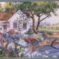 Схема вышивки «Домик»