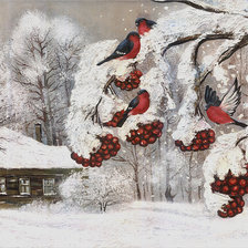 Схема вышивки «зима»