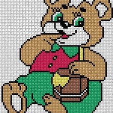 Схема вышивки «Мишка»