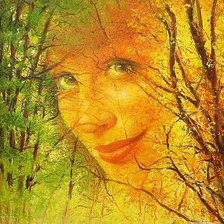 Схема вышивки «девушка осень»