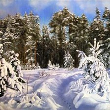 Схема вышивки «Снежная зима»