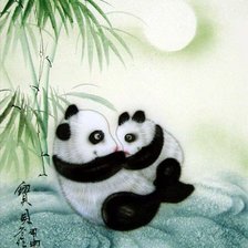 Схема вышивки «панды»