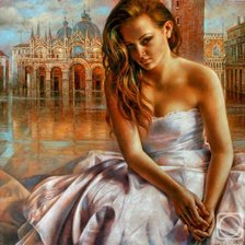 Схема вышивки «Девушка»