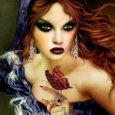 Схема вышивки «Загадка женской красоты»