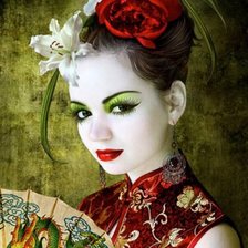 Схема вышивки «Загадка женской красоты»