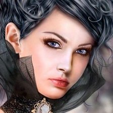 Схема вышивки «Загадка женской красоты»