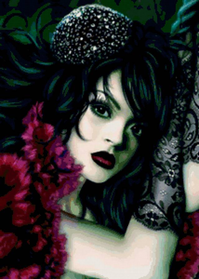 Загадка женской красоты. Фрагмент - портрет, картина, девушка, красота женщины - предпросмотр