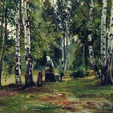 Схема вышивки «березки»