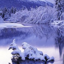 Схема вышивки «Пруд зимой»