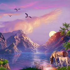 Схема вышивки «на закате»