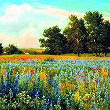 Схема вышивки «пейзаж»