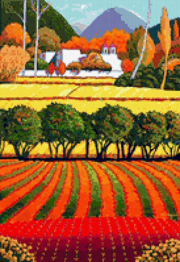 деревенский пейзаж - предпросмотр