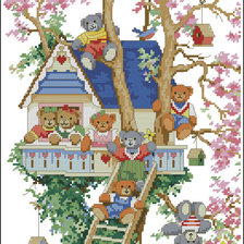 Схема вышивки «мишки»