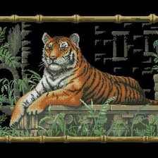 Схема вышивки «тигр»
