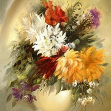 Схема вышивки «цветы»