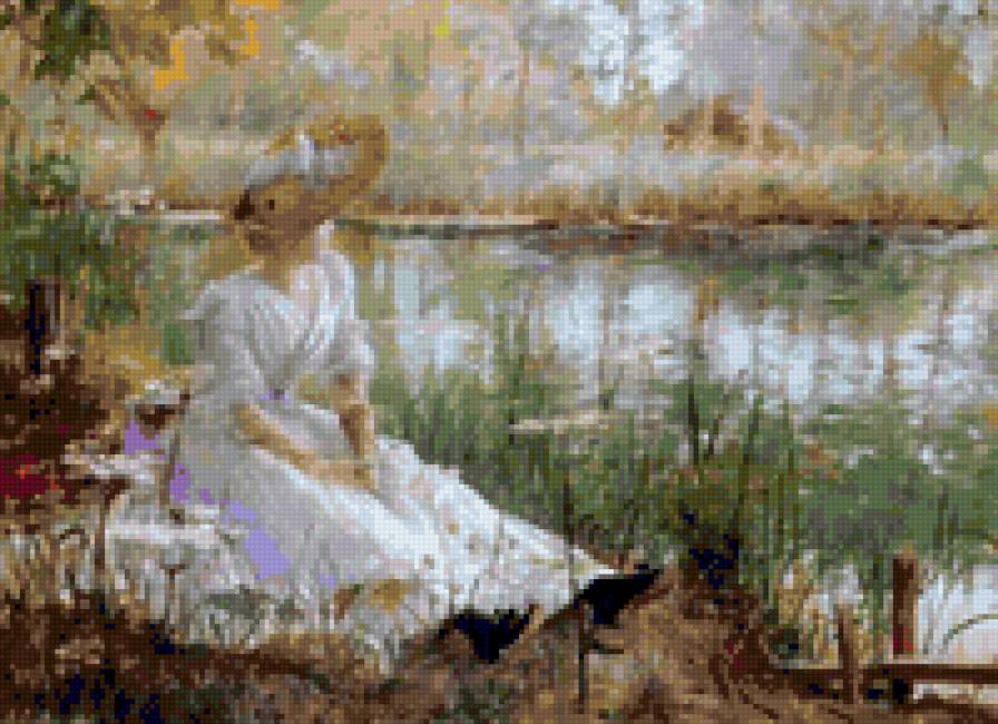 утро у озера - предпросмотр