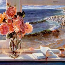 Схема вышивки «розы розовые»