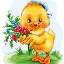 Схема вышивки «Утёнок»