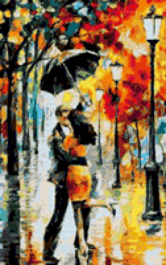 Свидание - дождь, мужчина, женщина - предпросмотр