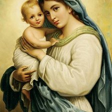 Схема вышивки «Мадонна с младенцем»