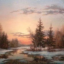 Схема вышивки «пейзаж»