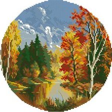 Схема вышивки «пейзаж»