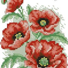 Схема вышивки «маки»