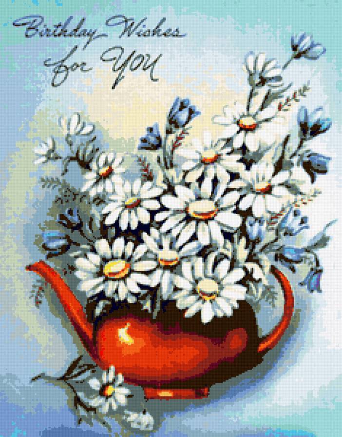 Ромашки и колокольчики - букет, цветочки, колокольчик, колокольчики, ромашки - предпросмотр