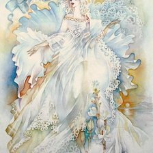 Схема вышивки «девушка-кружево»