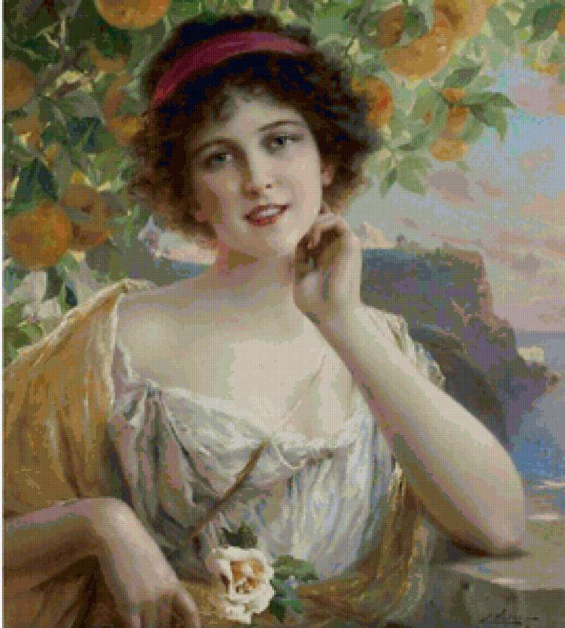 №109078 - красота женщины, живопись, портрет, девушка - предпросмотр