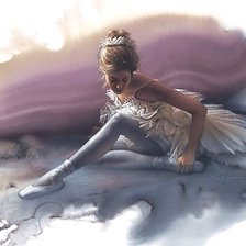 Схема вышивки «балерина»