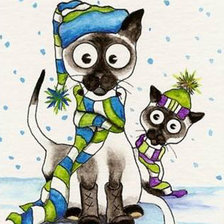 Схема вышивки «Сиамский кот»